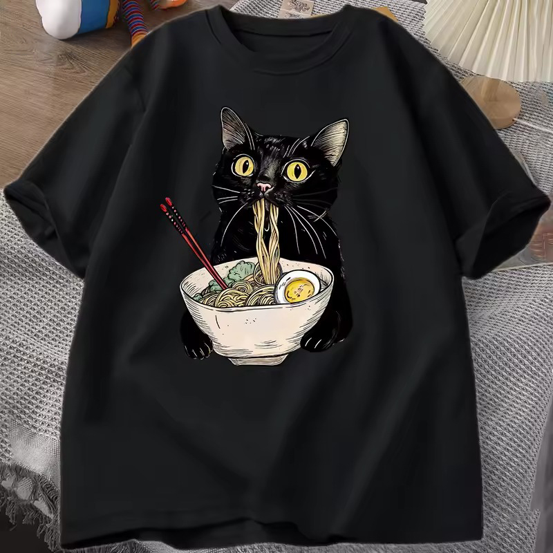 Katzen-T-Shirt, Ramen-Katzen-T-Shirt